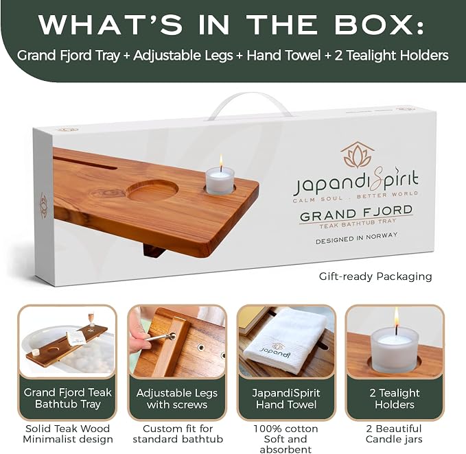 Grand Fjord | Teak Bathtub Tray - Image 4