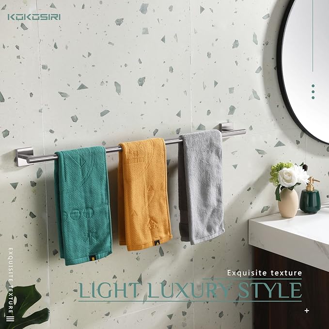 KOKOSIRI Towel Holder Bathroom Accessory Towel Bar - Image 4