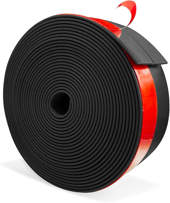 Wide Silicone Weather Stripping, 2 inch x 20 Ft Door Draft Stopper, Silicone by Todaylin