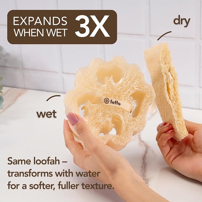 Loofah Sponge for Body Scrub, Exfoliating Body Scrubber & Shower Sponge Shower - Image 5