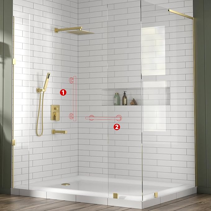 Lava Odoro Shower Grab Bar, Modern Stainless Steel Handicap Grab Bar - Image 9