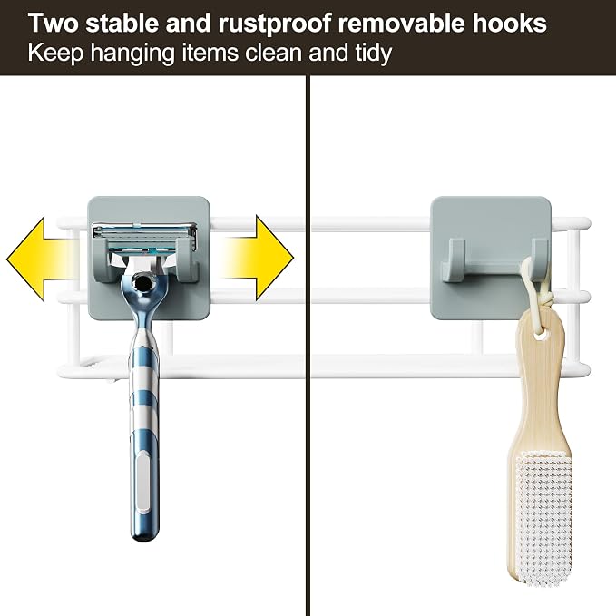 Orimade Adjustable Anti-slip Shower Caddy over Shower Head, Rustproof Bathroom - Image 7