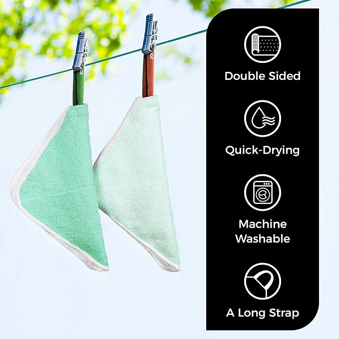 ZOMCHI Wash Cloths for Face and Body, Dual Sided Exfoliating Washcloth - Image 7