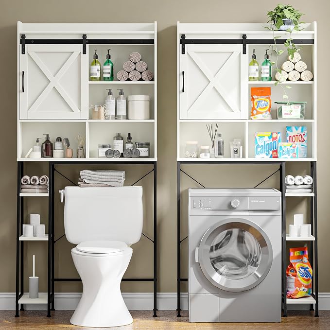 Vabches Over The Toilet Storage Cabinet, Farmhouse Storage Cabinet Over Toilet - Image 3