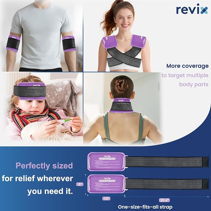 REVIX Ice Packs for Injuries Reusable, 2 Packs Hot & Cold Gel Ice Packs - Image 6