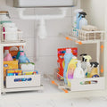 2 Pack Under Sink Organizer, Heavy Duty Metal Slide Out Sink Shelf Organizer by Toyear