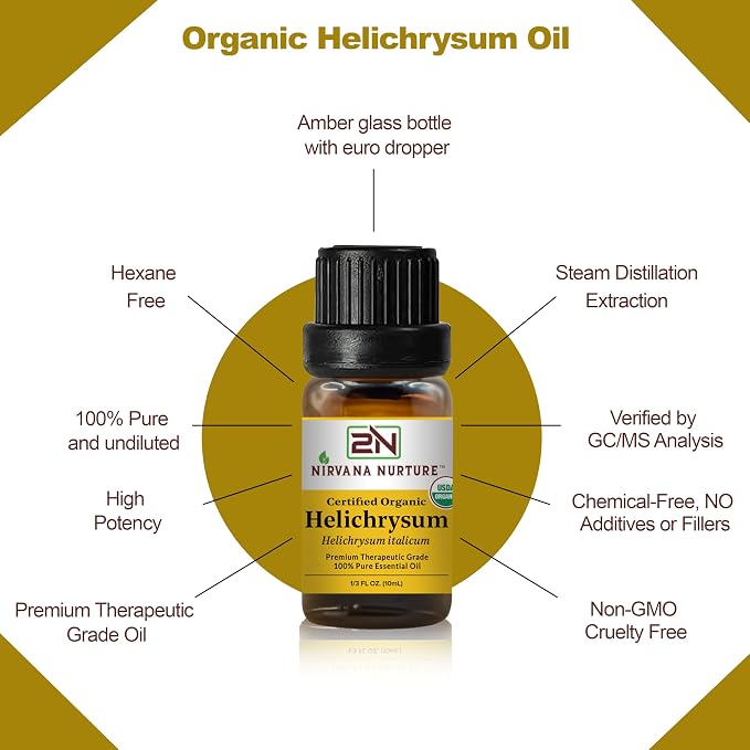 Helichrysum Essential Oil USDA Certified Organic, 100% Pure Natural Premium - Image 4