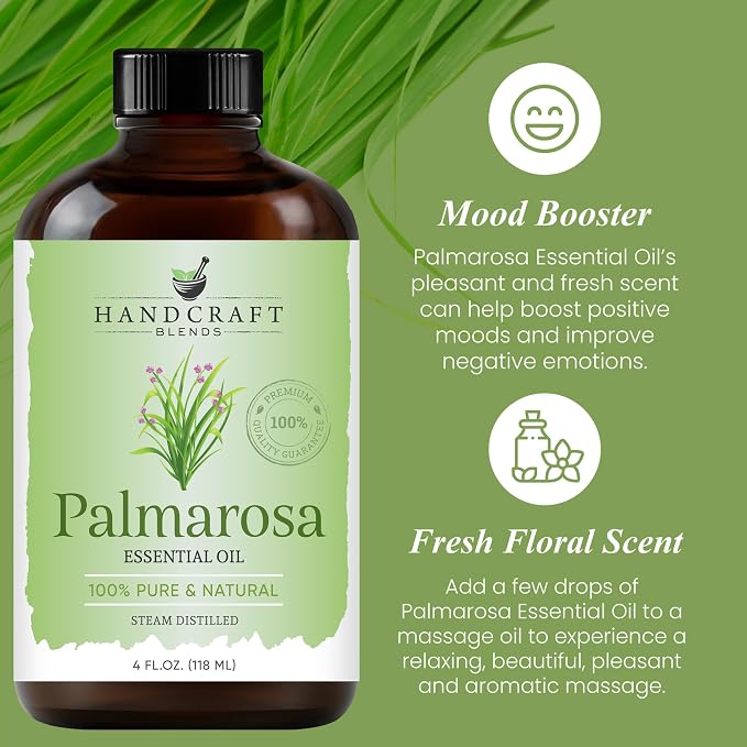 Handcraft Blends Palmarosa Essential Oil – Huge 4 Fl Oz – 100% Pure and Natural - Image 5
