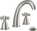 FORIOUS Faucet for Bathroom Sink 3 Hole, Brushed Nickel Bathroom Faucet by FORIOUS
