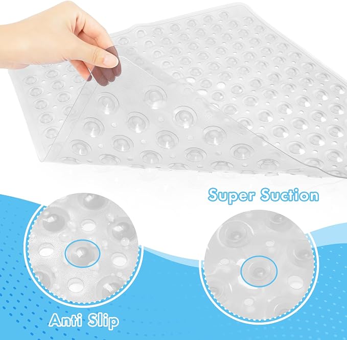 AmazerBath Shower Mat Non Slip 21 x 21 Inches, Square Shower Mat - Image 4