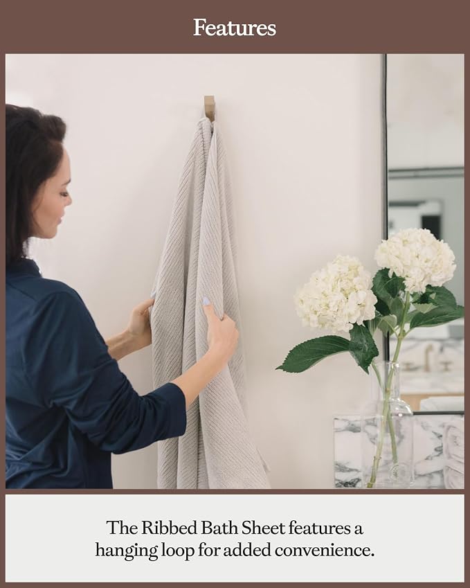 Cozy Earth Ribbed Bath Sheet Set - Image 4