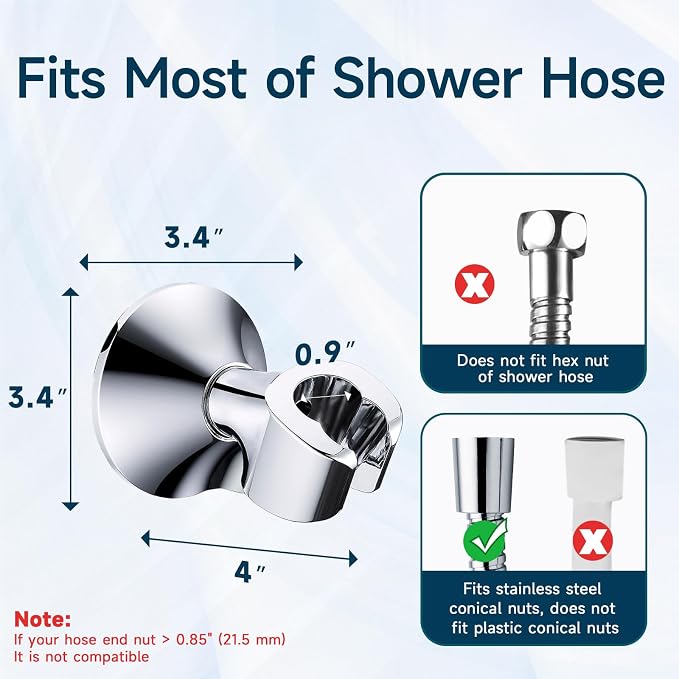 BRIGHT SHOWERS Handheld Shower Head Holder - Image 5