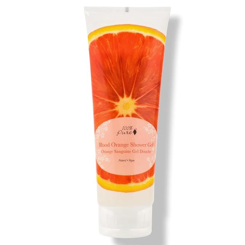 100% PURE Blood Orange Shower Gel Natural Foaming & Hydrating Body Wash by 100Pure