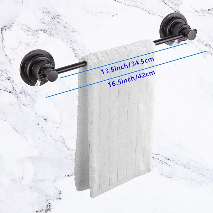 JiePai Suction Cup Towel Bar, Removable Modern Vacuum Towel Holder - Image 2