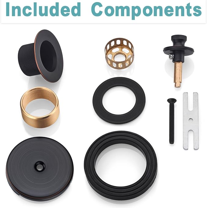 BESTILL Bathtub Drain Kit and Overflow Faceplate, Oil Rubbed Bronze - Image 5