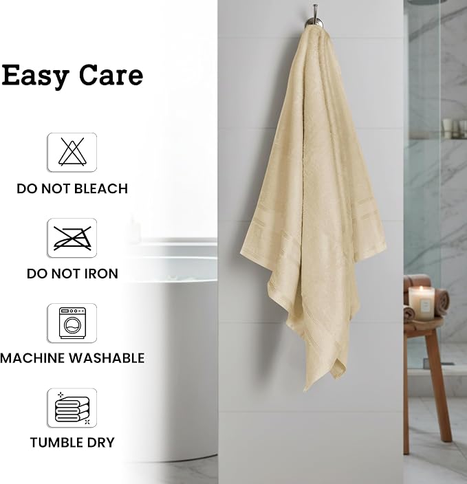 Casa Lino Linen Brown Bath Towels Set of 4 - Image 7