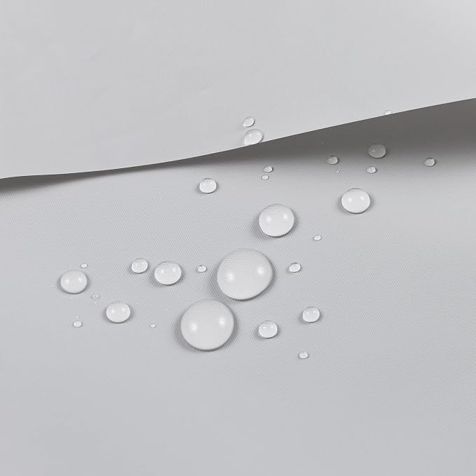 Barossa Design Silver Gray Stall Shower Curtain Liner - Image 5