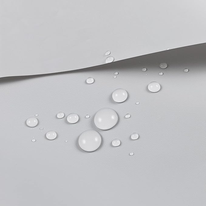 Barossa Design 54W x 78H Stall Shower Curtain Liner Silver Gray - Image 4