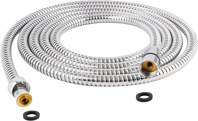 Hibbent All Metal Shower Hose, 119 Inch Stainless Steel Extra Long Shower Hose by Hibbent