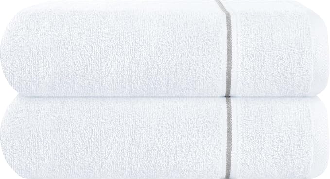 MyOwn Cotton 2 Pack Oversized Bath Towel Set 28x55 inches, Large Bath Towels by Unknown