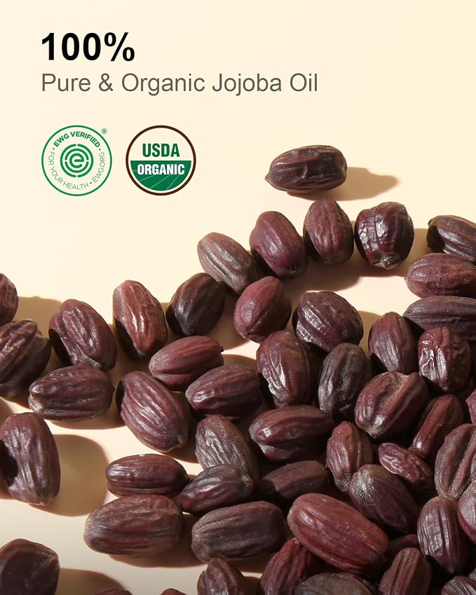 Organic Jojoba Oil Glass Bottle 16 fl oz, USDA Certified 100 Pure & Natural - Image 2