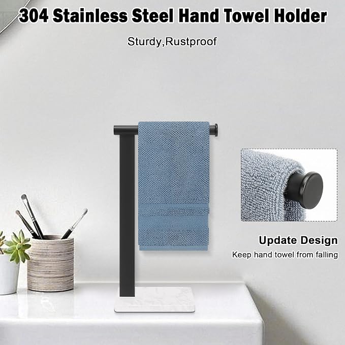 Stainless Steel L-Shaped Hand Towel Holder, SUS304 Bathroom Towel Rack - Image 5