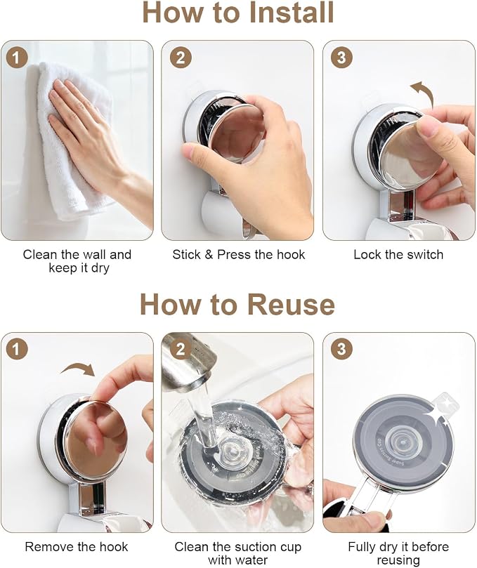 JOTPE Shower Head Holder Suction, Rotatable and Adjustable Shower Head Holder - Image 3