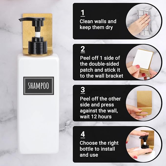 Segbeauty Non-Drilling Adhesive Bottle Holder, Dia 1.1" 2.8cm Lotion bottle - Image 4