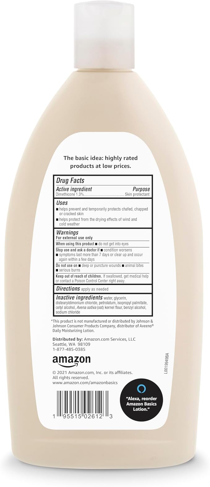 Amazon Basics Daily Oatmeal Body Lotion and Skin Protectant Moisturizer - Image 2