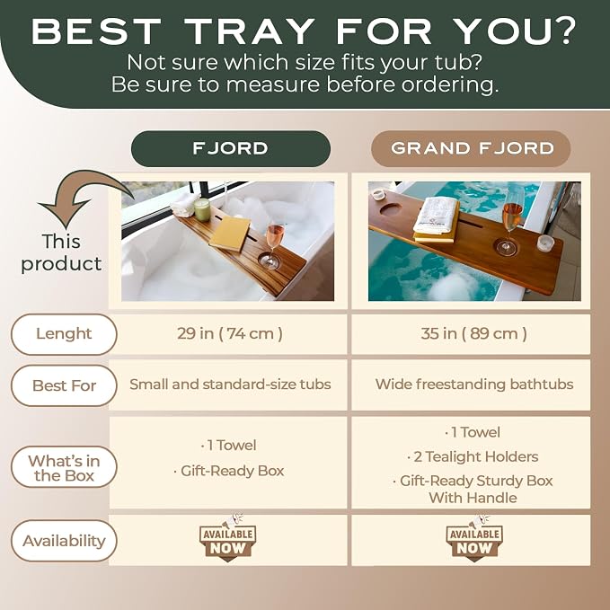 Fjord | Superior Teak Bathtub Tray Wood 29" - Image 7