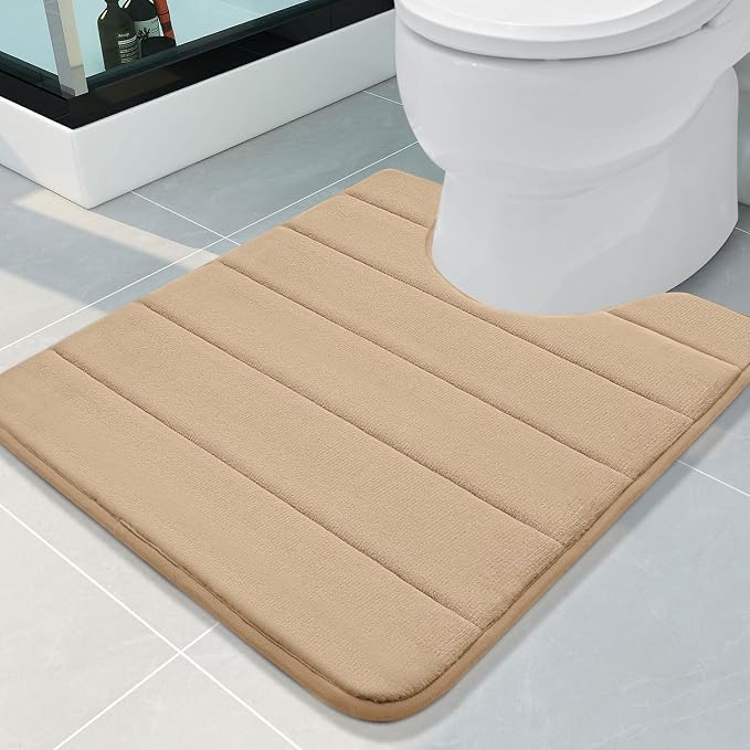 Buganda Memory Foam U-Shaped Contour Toilet Rugs, Non Slip Absorbent, Thick by Buganda