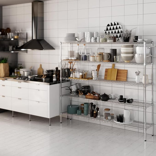 14" Deep x 72" Wide x 64" Height Wire Shelving Kit | 5-Tier | NSF Commercial - Image 2