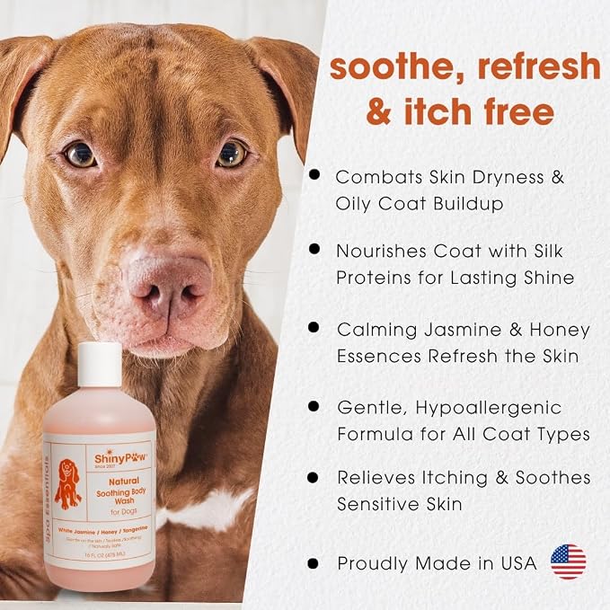 Jasmine & Honey Spa Body Wash for Dogs by Shiny Paw 16 oz | Dog Itchy Skin - Image 2