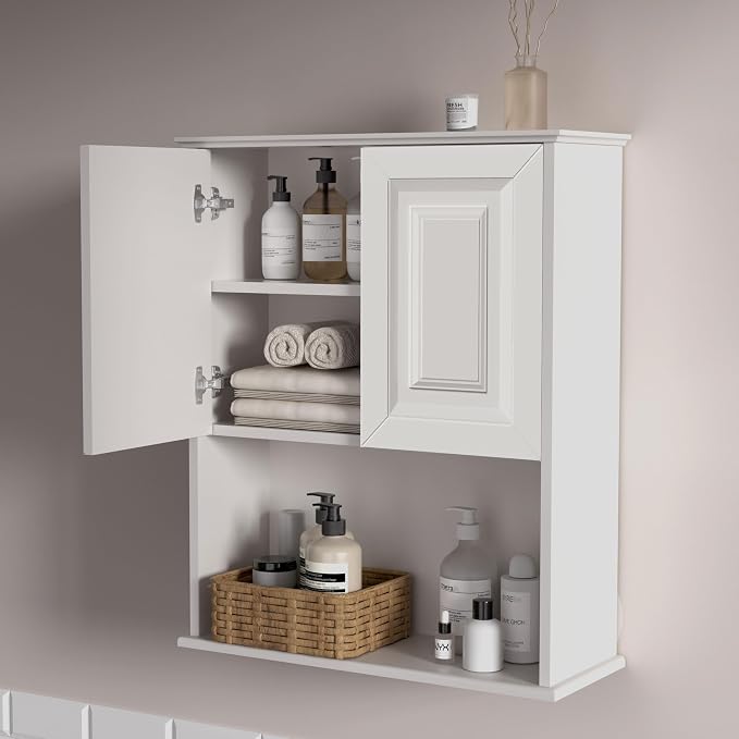 White Bathroom Wall Cabinet, Over The Toilet Storage Cabinet, Bathroom and by NewBeth
