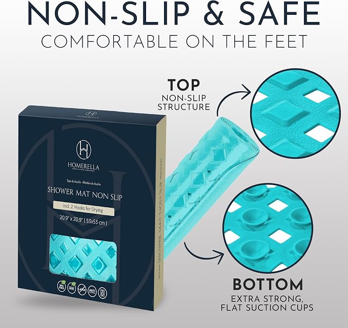 homerella® Shower Mat Non Slip Anti Mold, Non Slip Shower Mats - Image 5