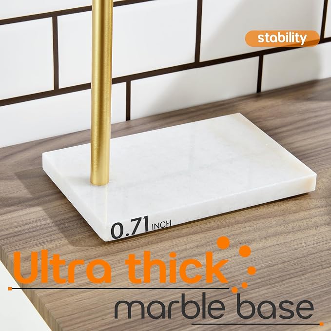 Hand Towel Bar for Bathroom Vanity Countertop 1-Tier Towel Holder Free Stand - Image 7