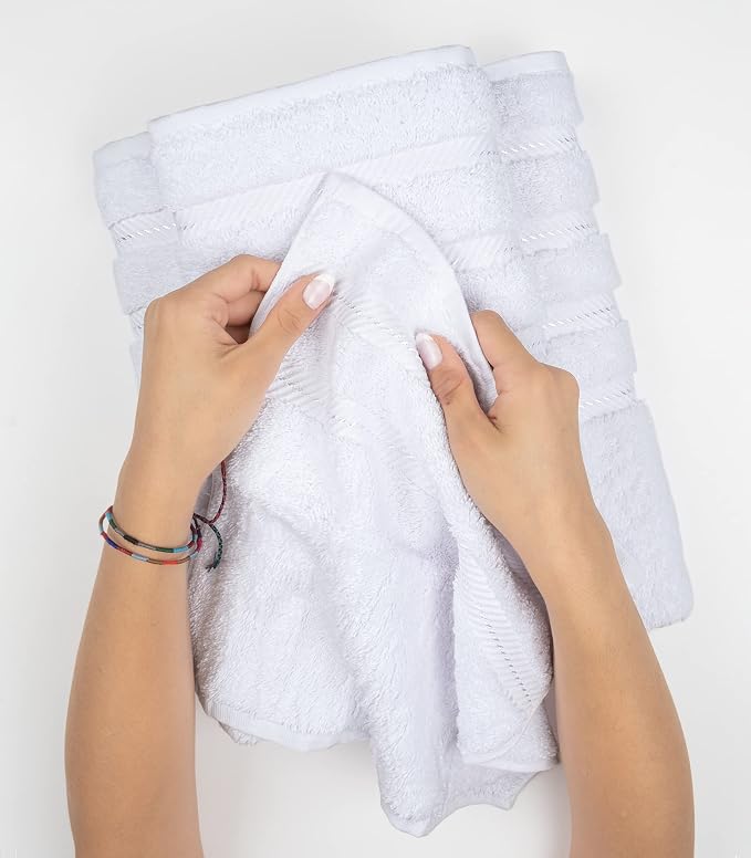 American Soft Linen Luxury 4 Piece Bath Towel Set, 600 GSM 100% Cotton Turkish - Image 6
