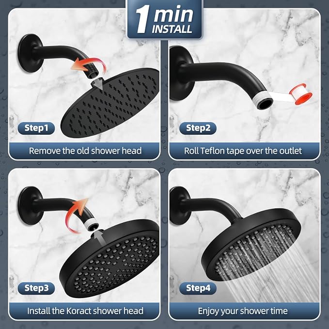 Shower Head High Pressure Rain Premium Quality Luxury Design Anti-Clogging - Image 8