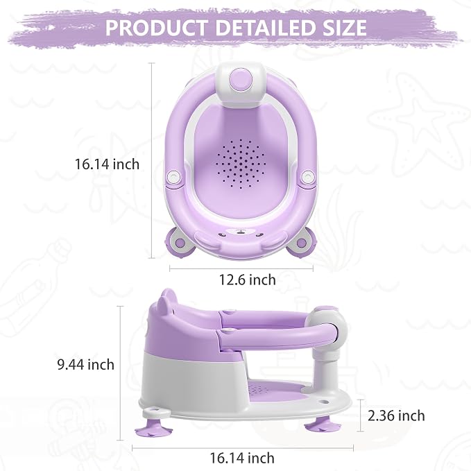 Baby Bath Seat for Babies 6 Months & Up, Toddler Bath Seats for Babies Sitting - Image 8