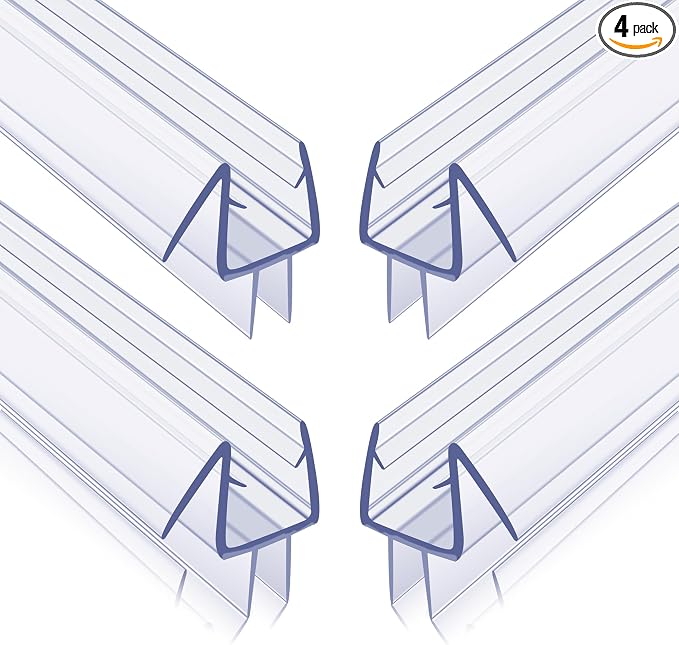 4-Pack Frameless Shower Door Bottom Seal by PETOX