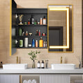 APRILSOUL 36X30 Inch Gold Bathroom Medicine Cabinet by Unknown