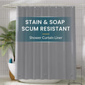 Titanker Plastic Shower Curtain Liner, 72x72 Grey Shower Liner Lightweight PEVA by Titanker