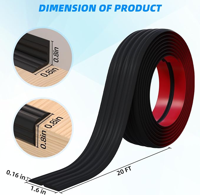 20FT Flexible Wall Corner Protector Moulding Trim, Peel and Stick Inside & - Image 4