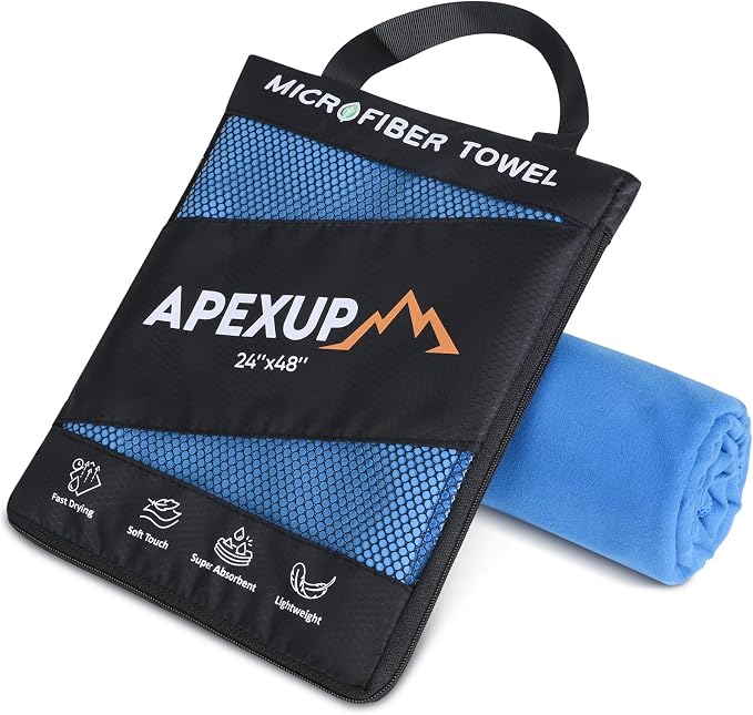 APEXUP Microfiber Travel Towel, Ultra Absorbent Quick Dry Towels, Lightweight by APEXUP