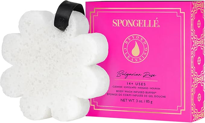 Spongelle Bulgarian Rose Wild Flower Buffer Body Scrubber by Spongell%C3%A9