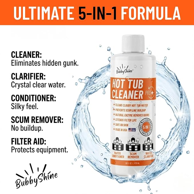 Spa Chemicals for Hot Tub – 5-in-1 Hot Tub Maintenance Kit & Cleaner – - Image 2