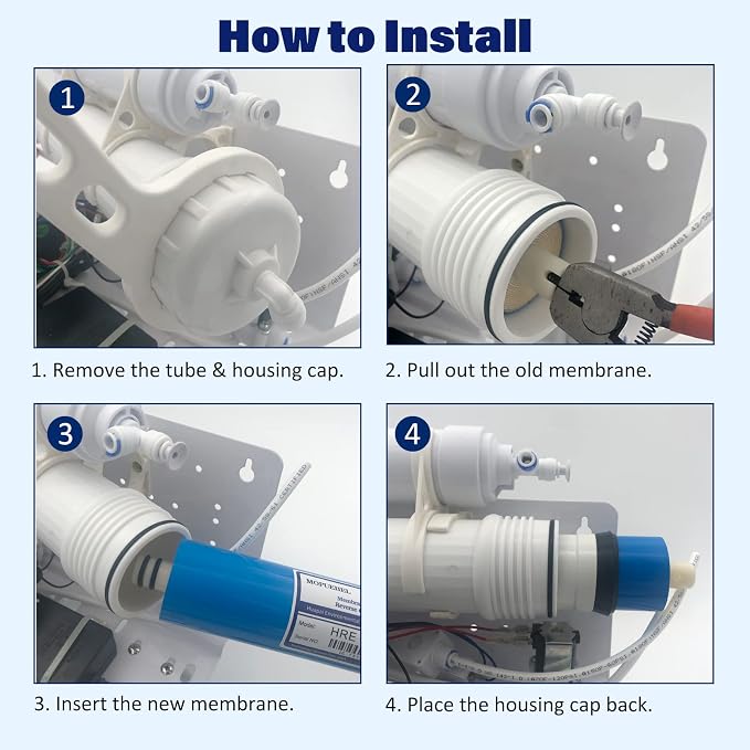 100 GPD RO Membrane Filter Replacement, Reverse Osmosis Membranes, Compatible - Image 5