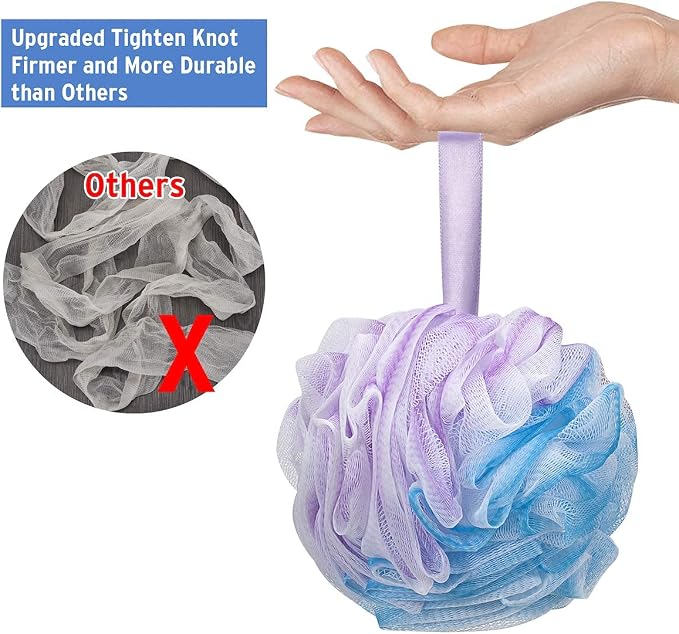 Bath Shower Loofah Sponge 60g Bath Mesh Pouf Shower Ball Body Scrubber - Image 3
