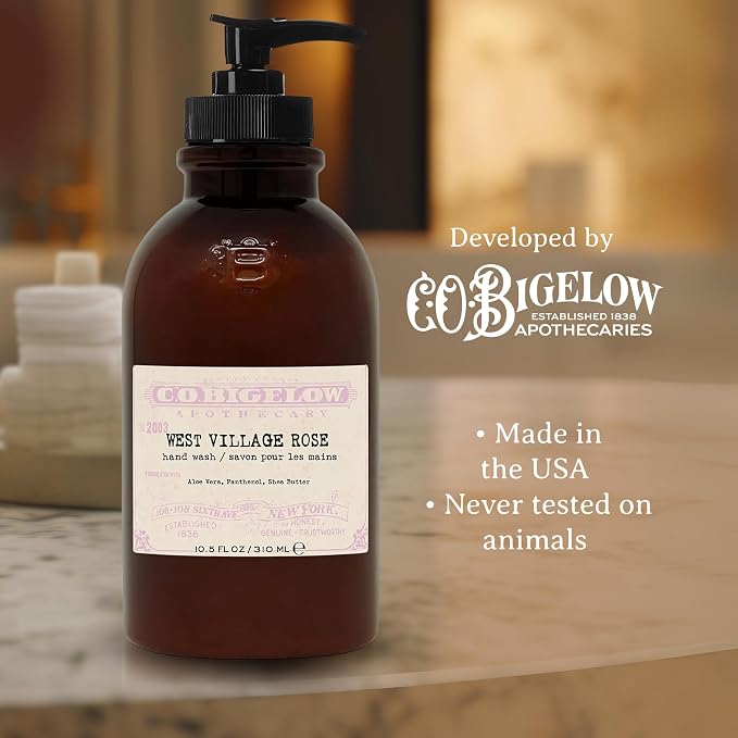C.O. Bigelow West Village Rose Hand Wash, Iconic Collection Liquid Hand Soap - Image 6