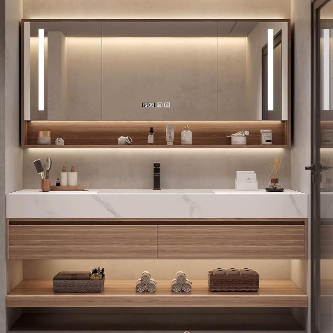 Wood Bathroom Vanity Set by NAIROLET